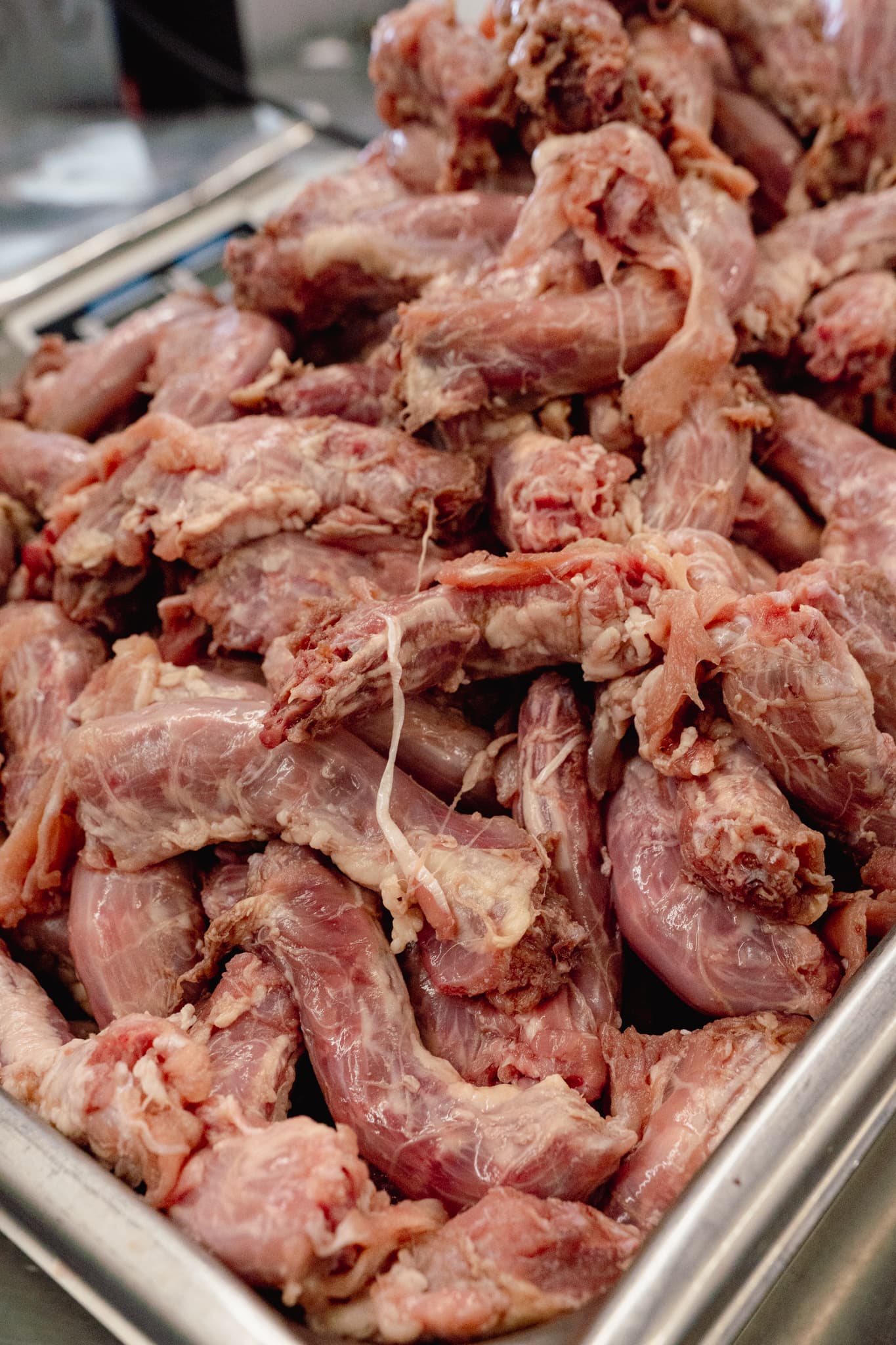 Raw chicken necks